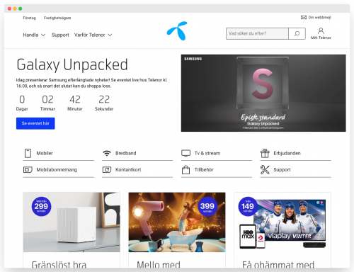 Telenor hemsida